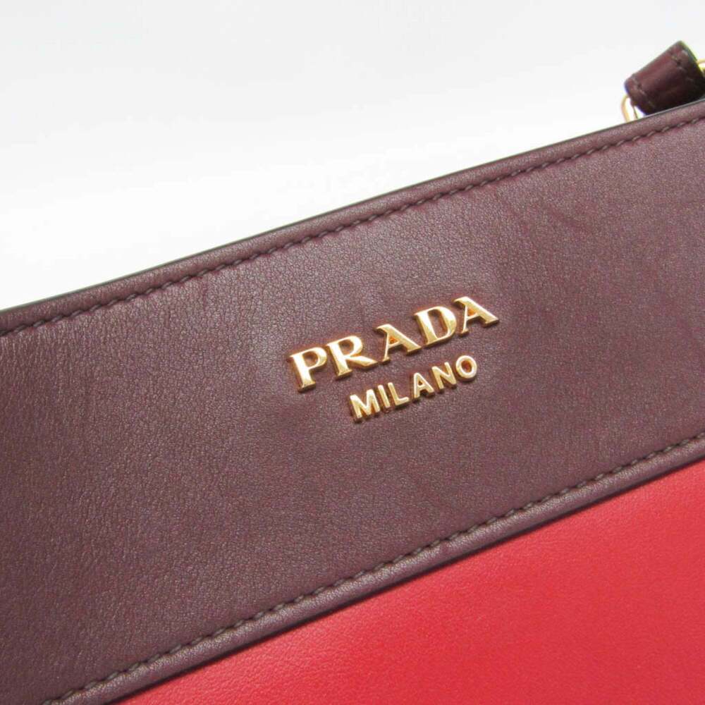 PRADA Red Leather Shoulder Bag - Picture 10 of 16